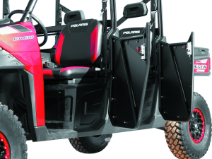 Polaris Ranger Crew 1000 UTV Doors - Front + Rear - DragonFire Racing - Steel Frame - Black - `12-`19